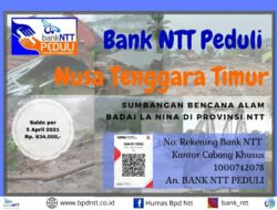 Bank NTT Buka Rekening Donasi Bagi Warga Terdampak Bencana Alam di NTT