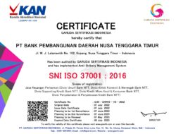 Bank NTT Komit Terapkan ISO 37001:2016, Ciptakan Manajemen Bersih dan Anti Suap