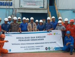 PLTD Gandeng Damker Kota Kupang Gelar Sosialisasi dan Simulasi Pemadam Kebakaran