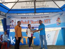 HUT Ke-61, Bank NTT Cabang Ruteng Salurkan Paket Makan Sehat untuk Anak-anak Stunting