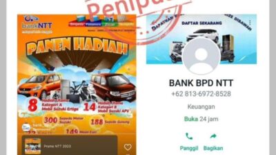 Bank NTT Imbau Nasabah Waspada Modus Penipuan Panen Hadiah