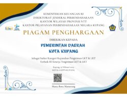 Pemkot Kupang Raih 3 Award Pengelolaan TKD dari Kementerian Keuangan