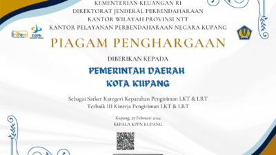 Pemkot Kupang Raih 3 Award Pengelolaan TKD dari Kementerian Keuangan