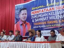 Sahabat Milenial dan Keluarga Deklarasi Yuvensius Tukung Maju Pilkada Kota Kupang 2024