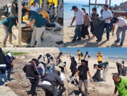 Peduli Lingkungan, Kagama NTT Bersama UGM dan Bank TLM Bersihkan Sampah di Pantai Warna Oesapa