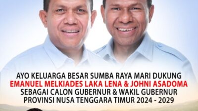 Kursi DPR RI Melki Laka Lena Ditempati Putra Sumba, Umbu Rudi Ajak Warga Sumba Raya Menangkan Melki-Johni