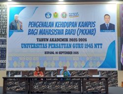 Ketua BPH PB PGRI Jadi Pemateri dalam PKKMB Universitas Persatuan Guru 1945 NTT