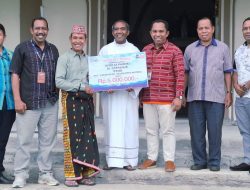Bank NTT Kembali Salurkan Bantuan untuk Pembangunan Gereja Paroki Iteng