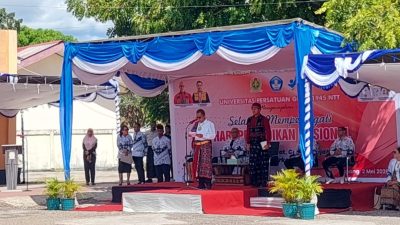 Apel Hardiknas di UPG 1945 NTT, Gubernur Melki Tekankan Akademik, Karakter, dan Kewirausahaan